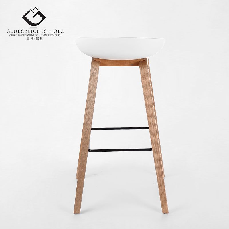 优质实木吧椅高脚凳椅丹麦个性时尚设计师洽谈桌椅餐厅吧椅高品质