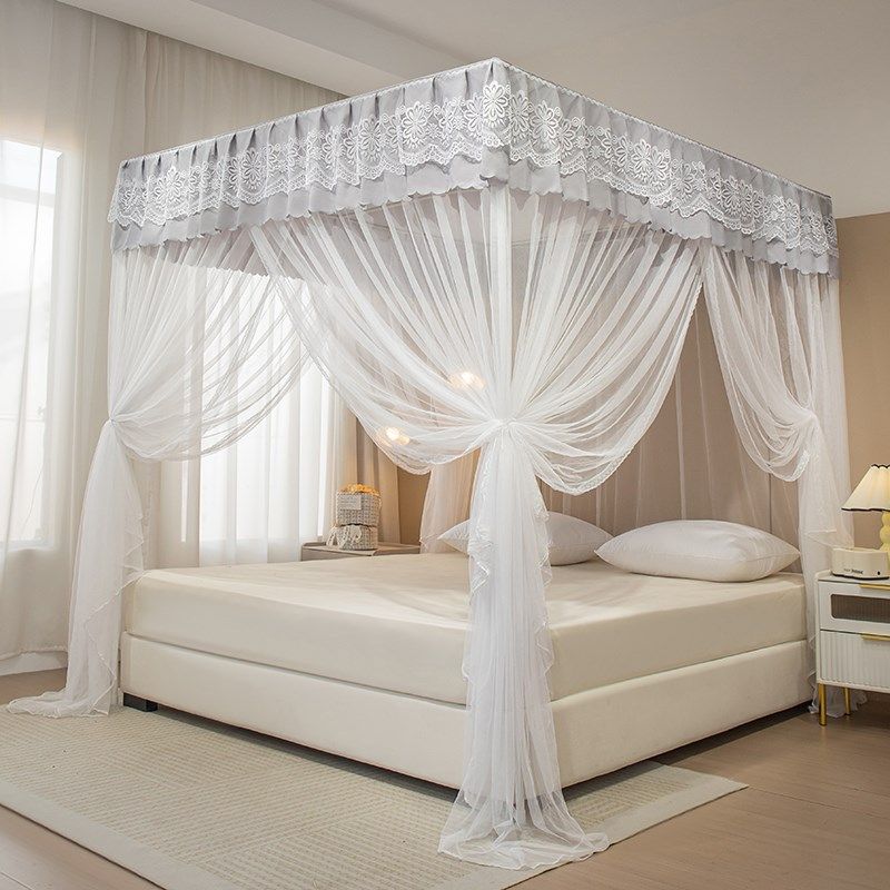 三开门防尘顶公主风蚊帐床顶盖挡空调风灰尘家用卧室支架落地1.5,床上用品,蚊帐,淘宝优惠券,粉丝福利购,淘宝优惠卷