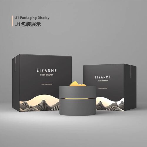 EIYANME现代轻奢桌面流水摆件循环水客厅办公室酒店水景高级感J1