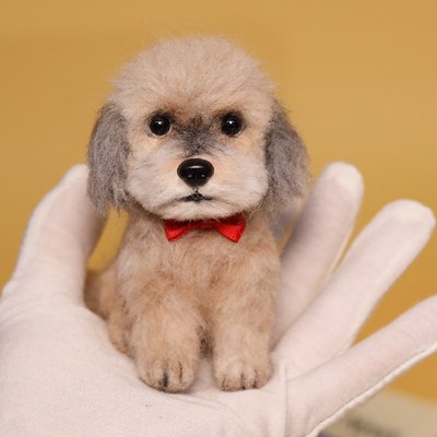 宠物羊毛毡挂件定制小动物皮绳款纯手工礼物小猫小狗纪念品戳戳乐