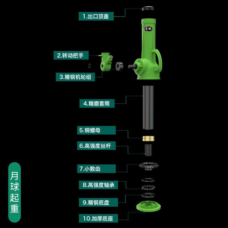 螺旋千斤顶机械式螺旋千金顶立顶齿轮丝杆手摇L矮型国标5吨20T50