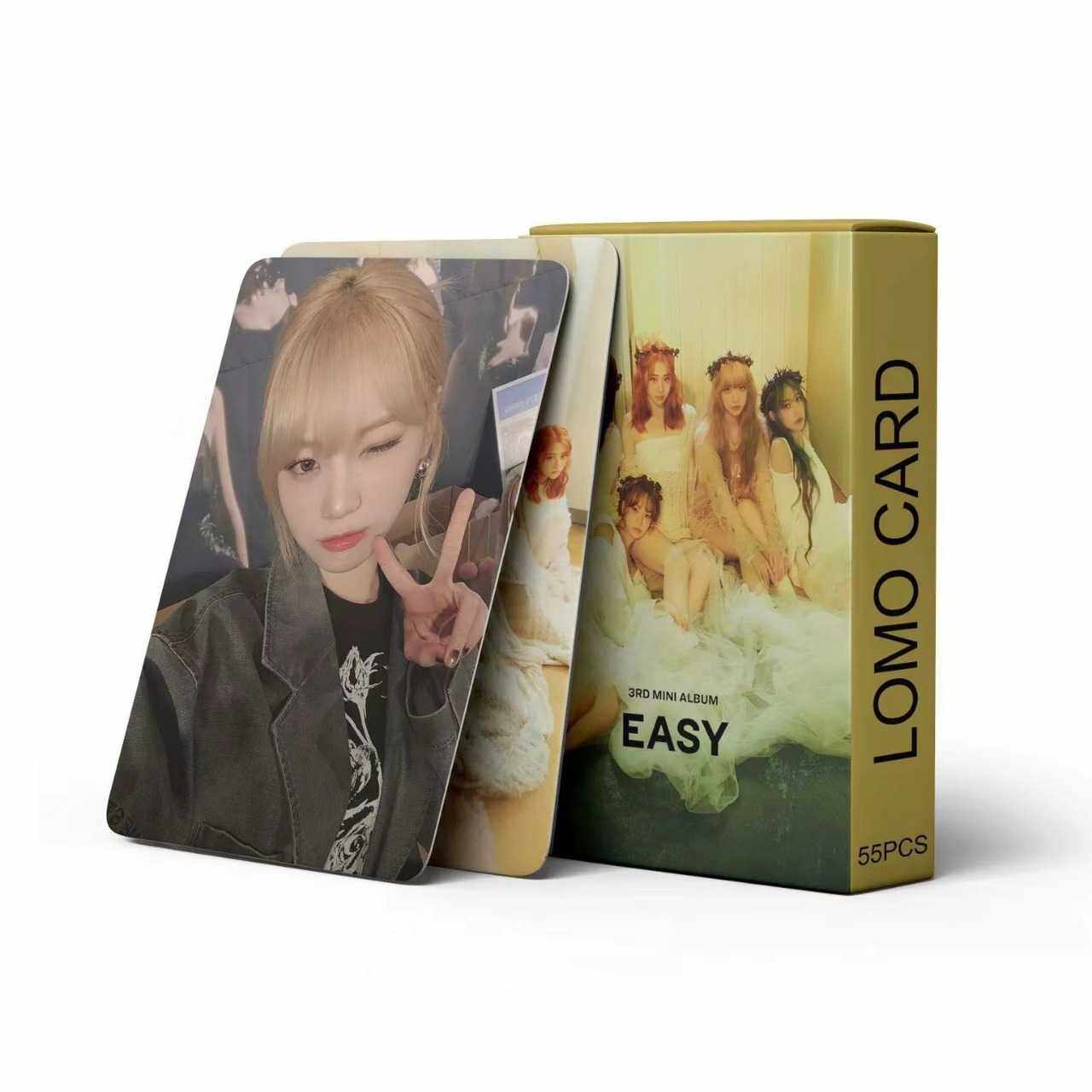 现货55张LESSERAFIM小卡EASY专辑明信片周边LOMO小卡
