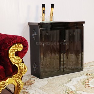 V点歌柜V机柜功放机柜黑钛点歌柜子厢点歌台加长点歌