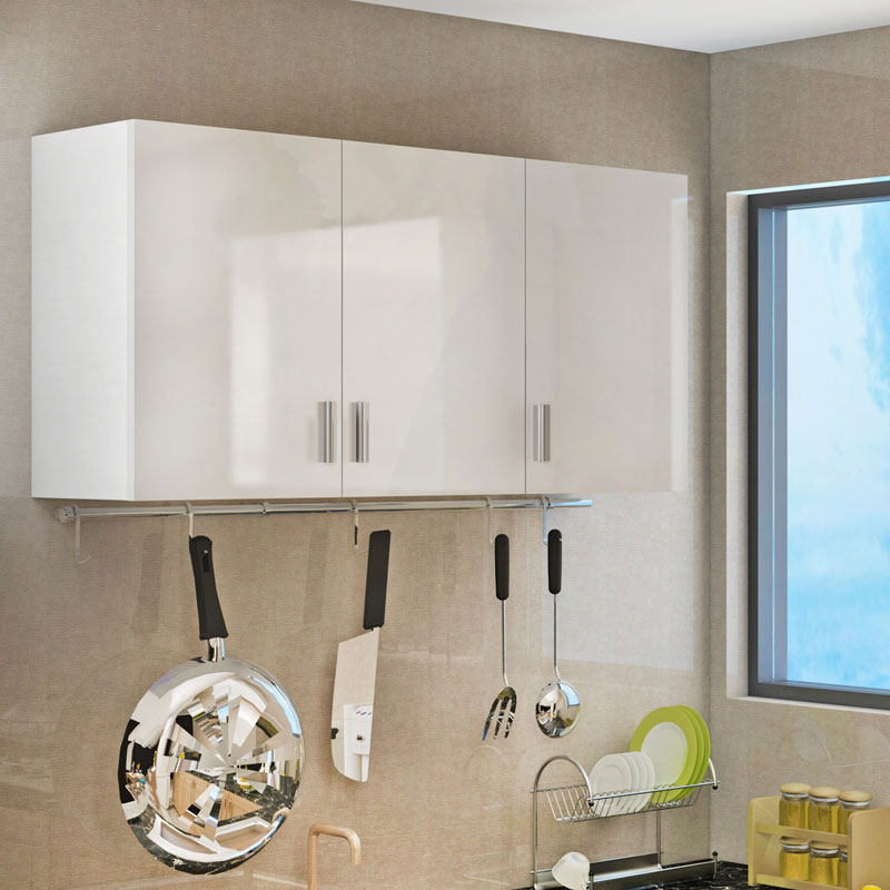 厨房吊柜墙壁柜简约家用卧室挂墙式储物柜钢琴烤漆阳台浴室壁挂柜