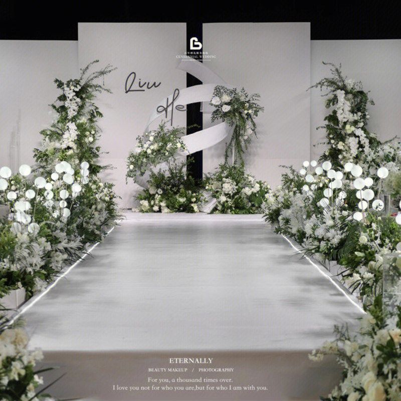 白色极简结婚礼背景板小众草坪板背景墙定制花艺装饰布置,节庆用品/礼品,装扮布置套餐,淘宝优惠券,粉丝福利购,淘宝优惠卷