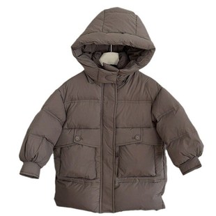 2024新款儿童中长款秋冬羽绒服男女童装冬装外套上衣连帽加厚洋气
