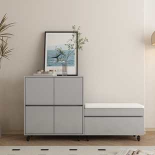 换鞋凳家用门口实木多层板可储物鞋柜北欧入户门鞋凳沙发凳简约