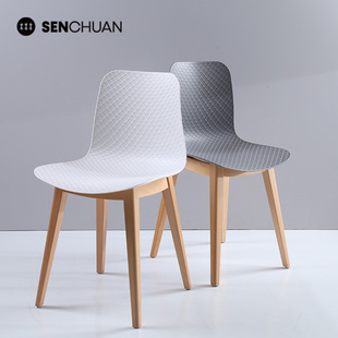 森川家具餐椅实木现代简约欧式餐桌椅组合家用靠背小户型创意设计