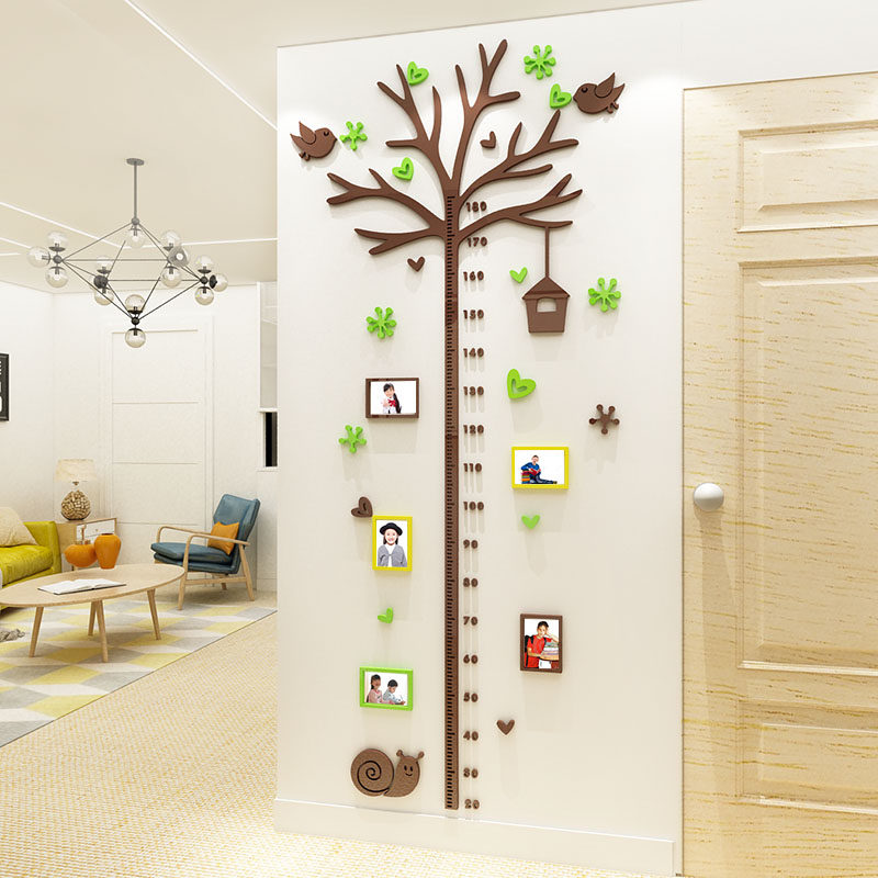 儿童身高墙贴照片墙立体亚克意客厅量身高尺贴纸可移除,家居饰品,软装墙贴,淘宝优惠券,粉丝福利购,淘宝优惠卷