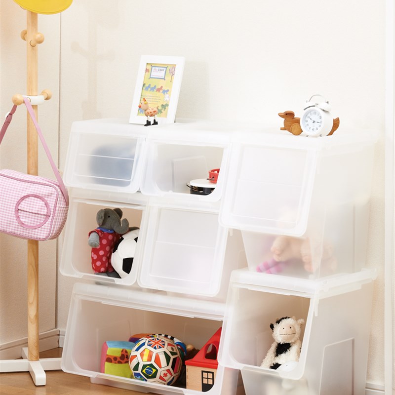 株式会社特大号前开式收纳箱儿童衣物零食整理储物箱