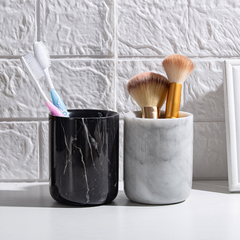 天然大理石刷牙杯家用情侣牙膏牙刷座笔筒毛刷收纳桶牙缸,家庭/个人清洁工具,洗漱杯,淘宝优惠券,粉丝福利购,淘宝优惠卷