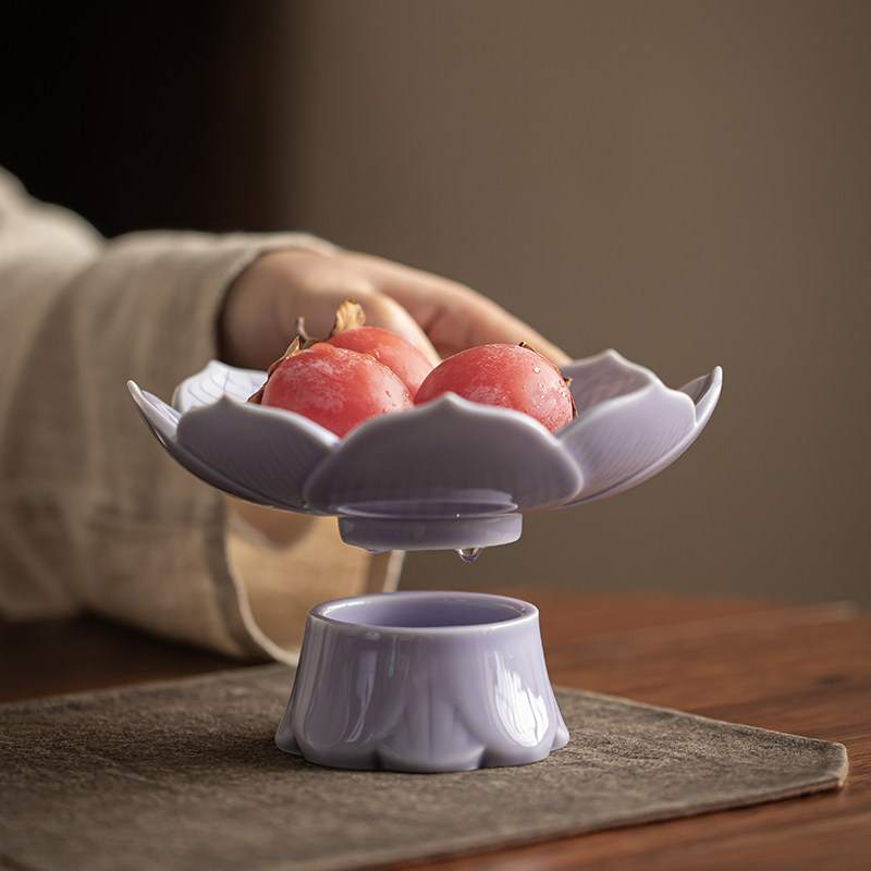 可沥高脚盘围炉煮家点心碟家用陶瓷茶点盘高足点心果盘,家居饰品,果盘/果篓,淘宝优惠券,粉丝福利购,淘宝优惠卷