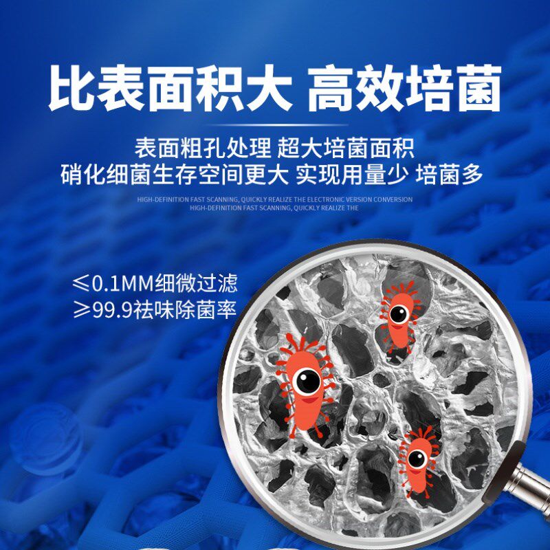 大饼环屋滤材鱼缸鱼池过滤材料细菌形水族箱培菌净化水质硝化细菌