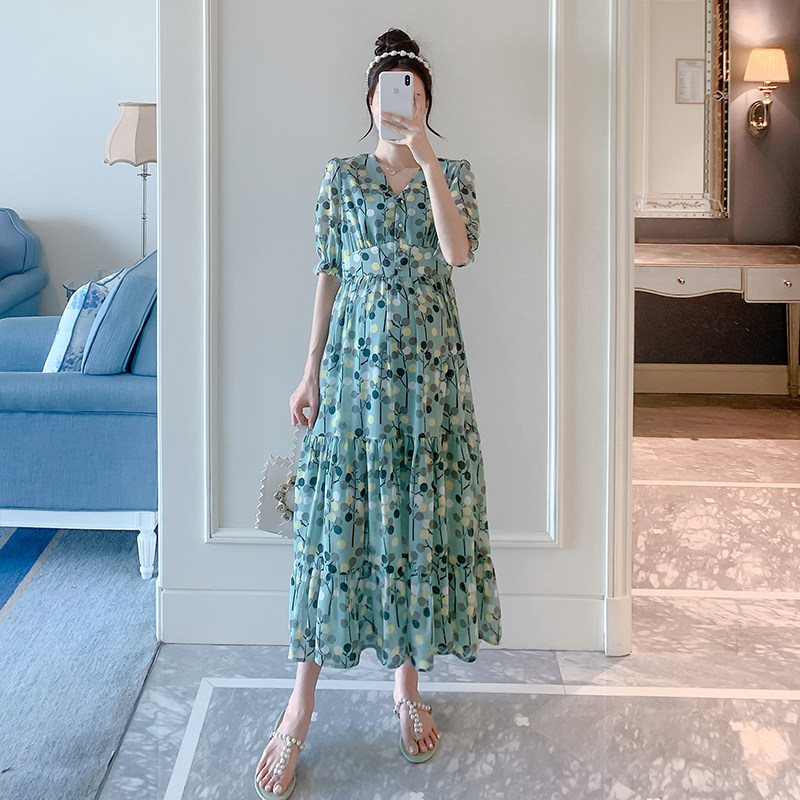 孕妇装雪纺夏季温柔小碎花连衣裙中长款女夏季裙子2021新款夏款,孕妇装/孕产妇用品/营养,连衣裙,淘宝优惠券,粉丝福利购,淘宝优惠卷