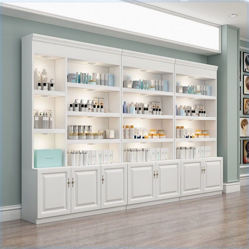 化妆品展示柜展柜陈列柜护肤品美容院欧式柜子美甲店产品货架货柜,商业/办公家具,化妆品展柜,淘宝优惠券,粉丝福利购,淘宝优惠卷