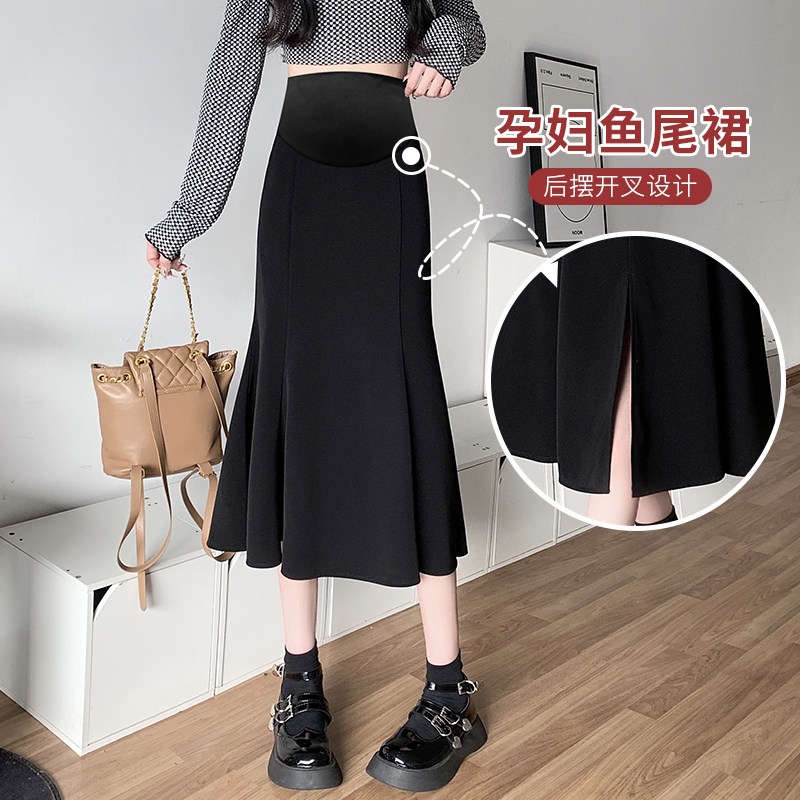 孕妇装夏装中长版雪纺托腹半身裙2023新款孕妇裙子夏季外穿孕妇裙,孕妇装/孕产妇用品/营养,半身裙,淘宝优惠券,粉丝福利购,淘宝优惠卷