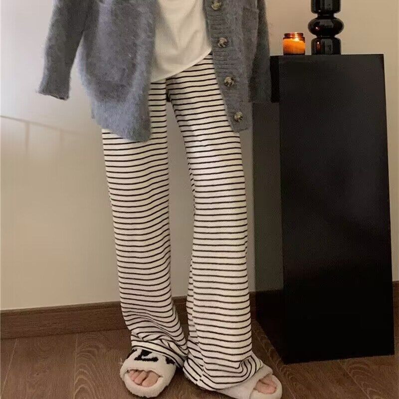 孕妇黑白撞色条纹春夏薄款阔腿裤2023新款休闲宽松夏季拖地长裤潮,孕妇装/孕产妇用品/营养,孕妇休闲裤,淘宝优惠券,粉丝福利购,淘宝优惠卷