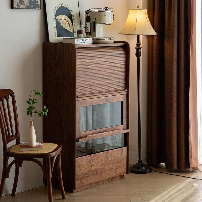 全实木北美黑胡桃木电视柜边柜斗柜客厅展示沙发立柜多功能收纳柜,住宅家具,斗柜,淘宝优惠券,粉丝福利购,淘宝优惠卷
