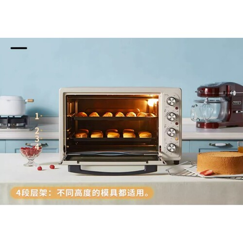 高比克UKOEO HBD-5002全自动大容量电烤箱 烘焙8管多功能烤箱 52L