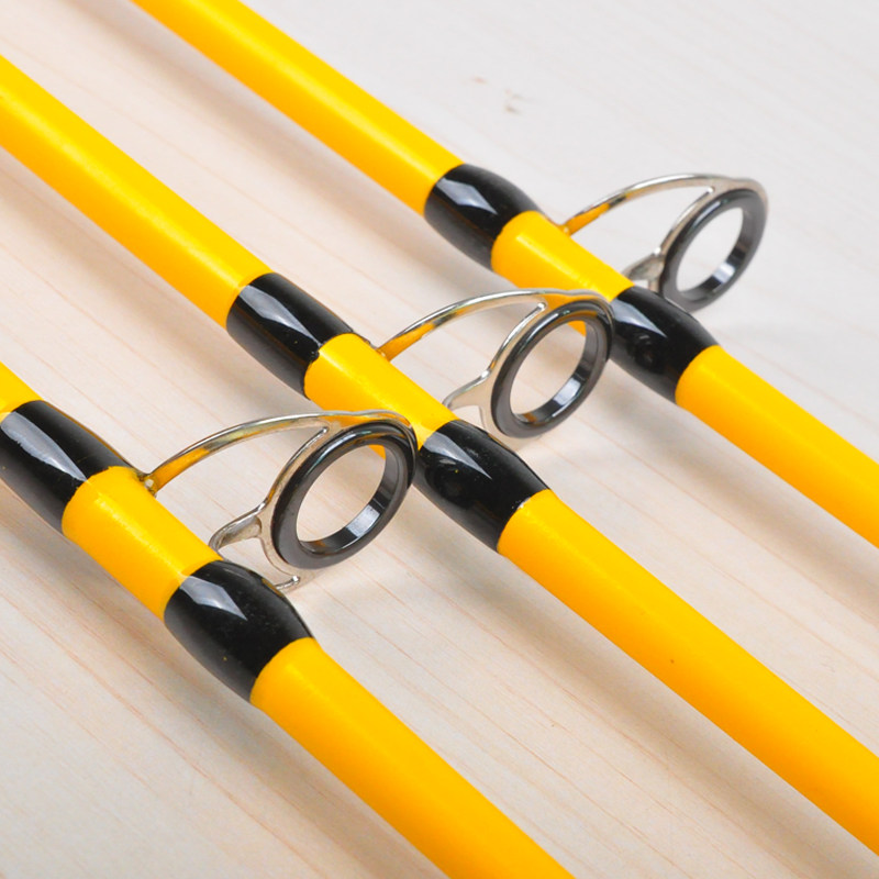 直柄双梢实心路嘴竿软硬稍玻璃钢超硬插接杆海竿鲈泛翘亚鱼用竿