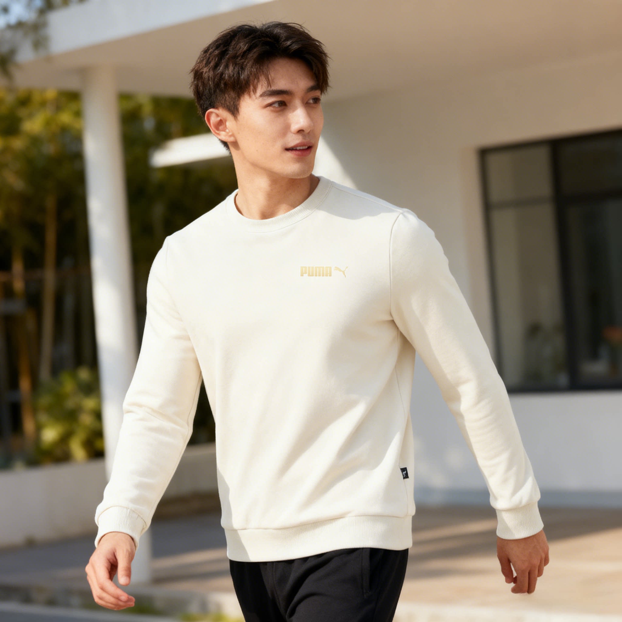 Puma彪马男服官方旗舰日常圆领套头衫户外运动休闲服通勤卫衣正品