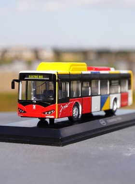 1:64 比亚迪K9公交车 K8纯电动客车 比亚迪广汽广州巴士模型