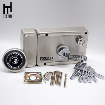 安得利外装门锁老式防盗锁304不锈钢防撬室内大门木门铁门通用型