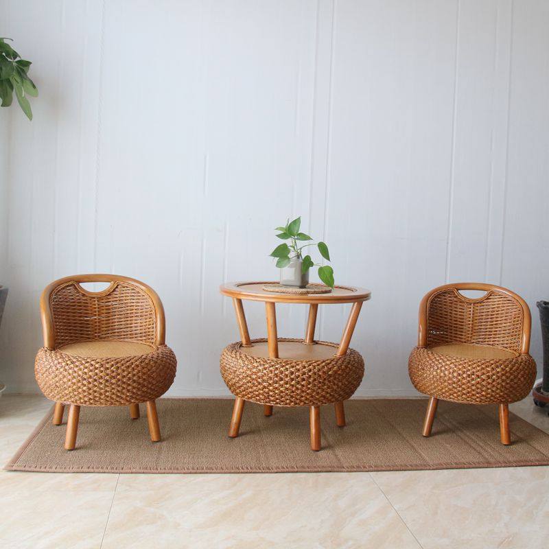 真藤阳台小桌椅三件套组合休闲藤椅网红一桌二椅简约看书喝茶桌椅,住宅家具,阳台椅,淘宝优惠券,粉丝福利购,淘宝优惠卷