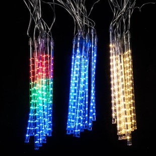彩灯闪灯串灯流星雨灯条太阳能户树上的氛围景观灯