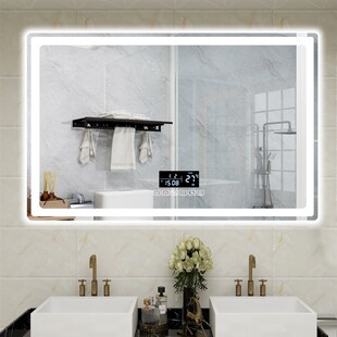智能镜子触摸屏卫生间竖挂带led灯防雾厕所挂墙人体感应浴室蓝牙