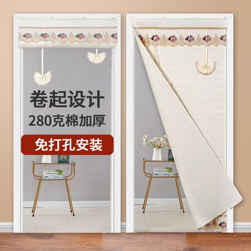 冬天双面棉门帘加厚冬季防寒保温保暖挡风隔断卧室门帘家用