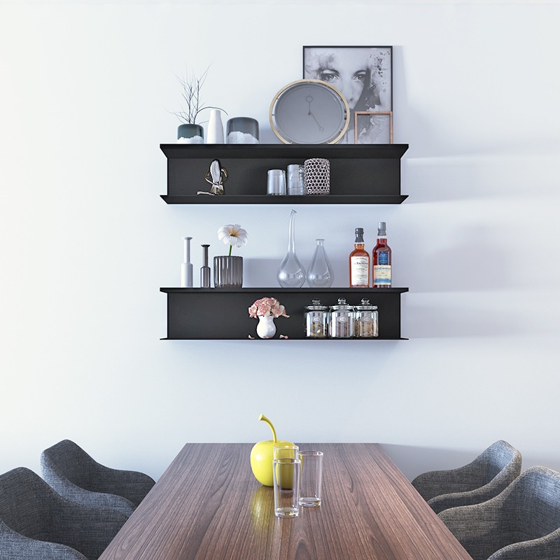 墙上铁艺墙壁搁板客厅电视沙发背景墙装饰架餐厅壁挂隔板