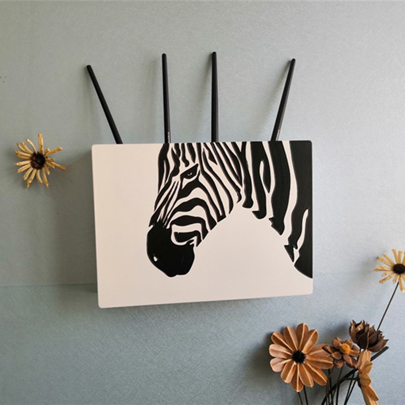 路由器收纳盒挂墙wf猫插线板壁挂盒架多媒体信息箱遮挡美化集线