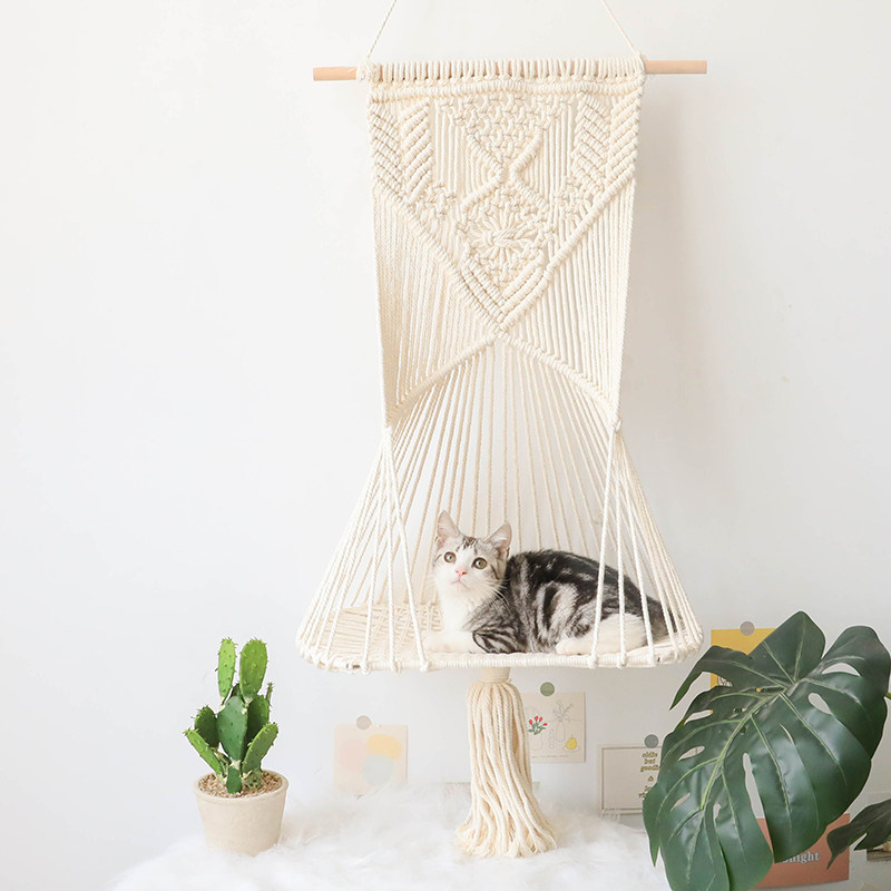 NS网红猫吊床猫摇篮猫床悬挂式猫咪网兜四季通用猫窝夏季猫秋千