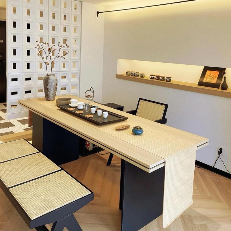 新中式北胡桃木茶桌新款高端实木茶台客厅家用大板泡茶桌