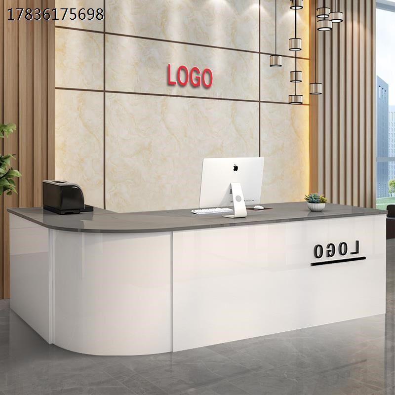 烤漆便利店收银台吧台转角公司接待台前台桌子商用商场店柜台