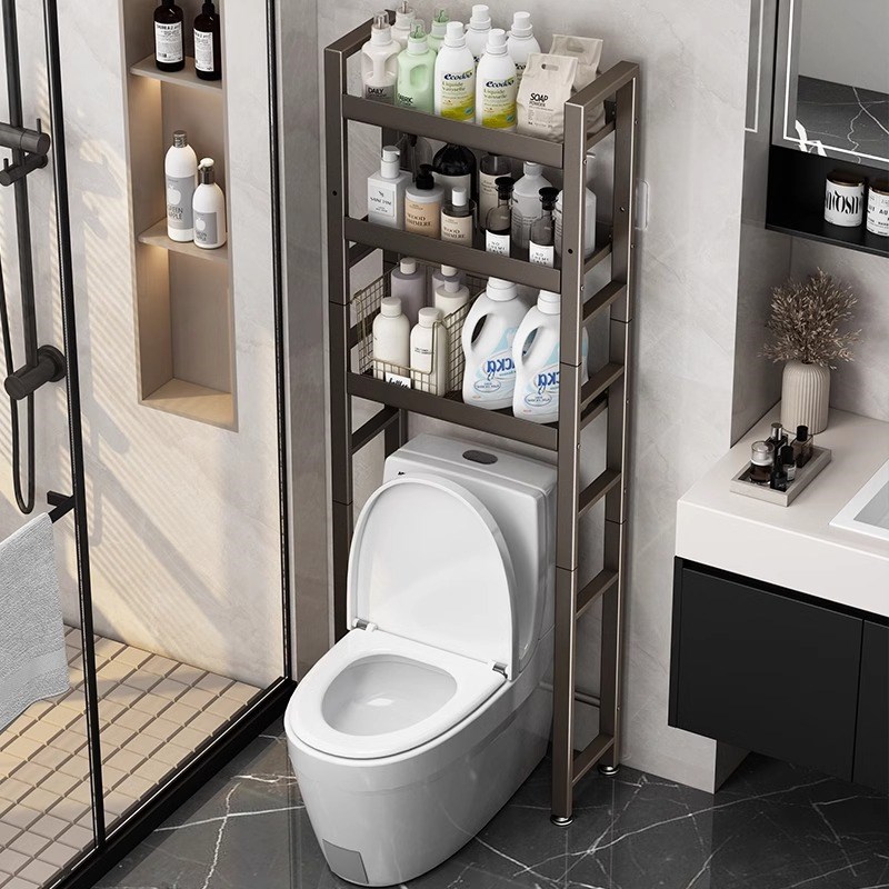 上方多功能落地多层卫生间收纳柜厕所空隙收纳架