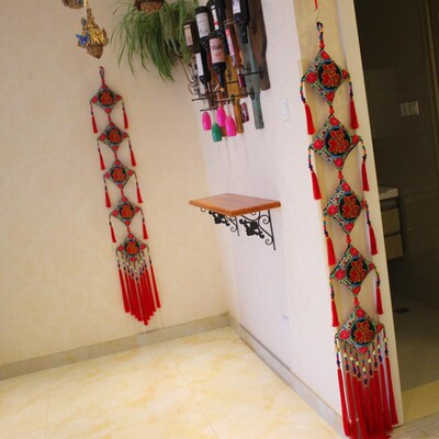 五新临门福年挂 民族风刺绣壁挂 客厅玄关背景装家居店铺墙饰壁饰