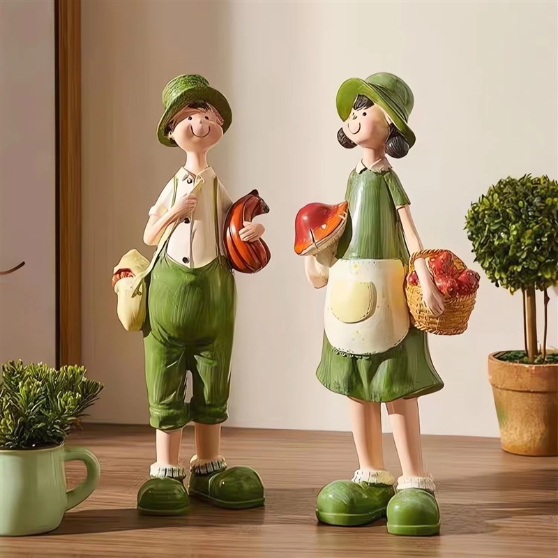 创意法式田园创意手工彩绘家具摆件情侣小孩情人节表白礼物