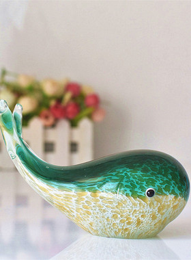 琉璃玻璃艺术品动物摆件家居装饰电视柜创意情侣礼物