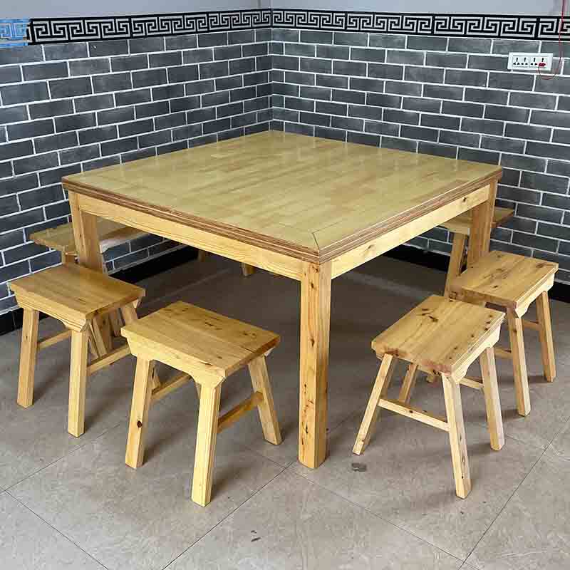 八仙桌方方形实木饭店中式明清仿古正桌四方餐桌家用面馆桌椅圆桌