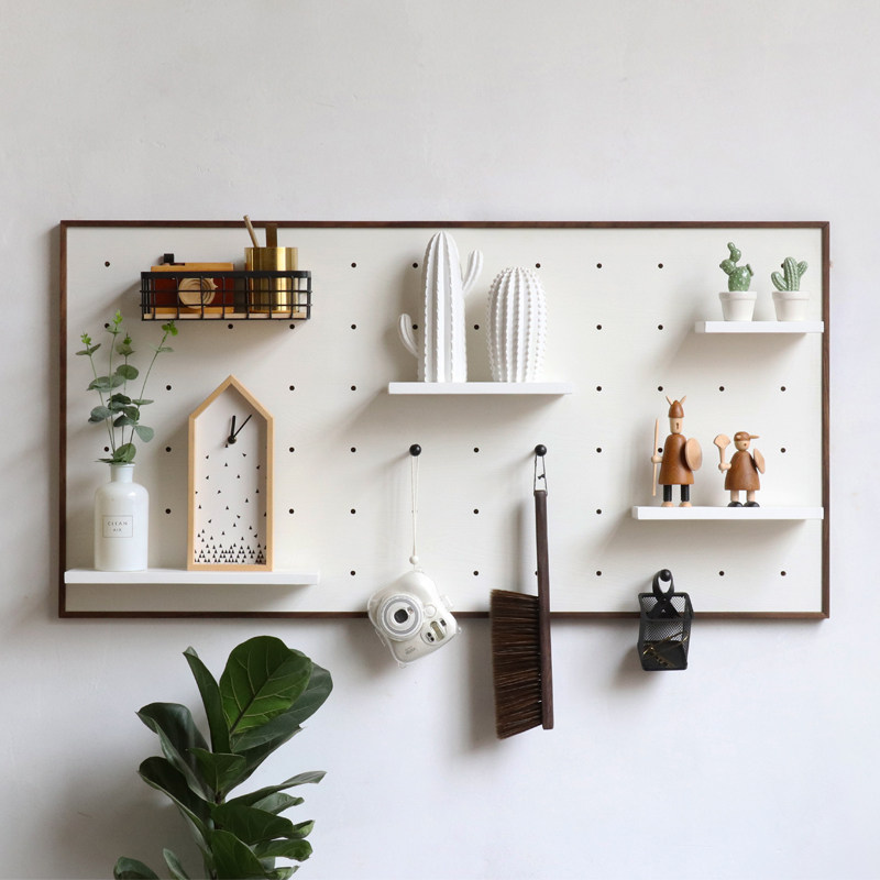 木质洞洞板玄光墙上装饰展示架实木壁挂收纳,家居饰品,装饰架/装饰搁板,淘宝优惠券,粉丝福利购,淘宝优惠卷