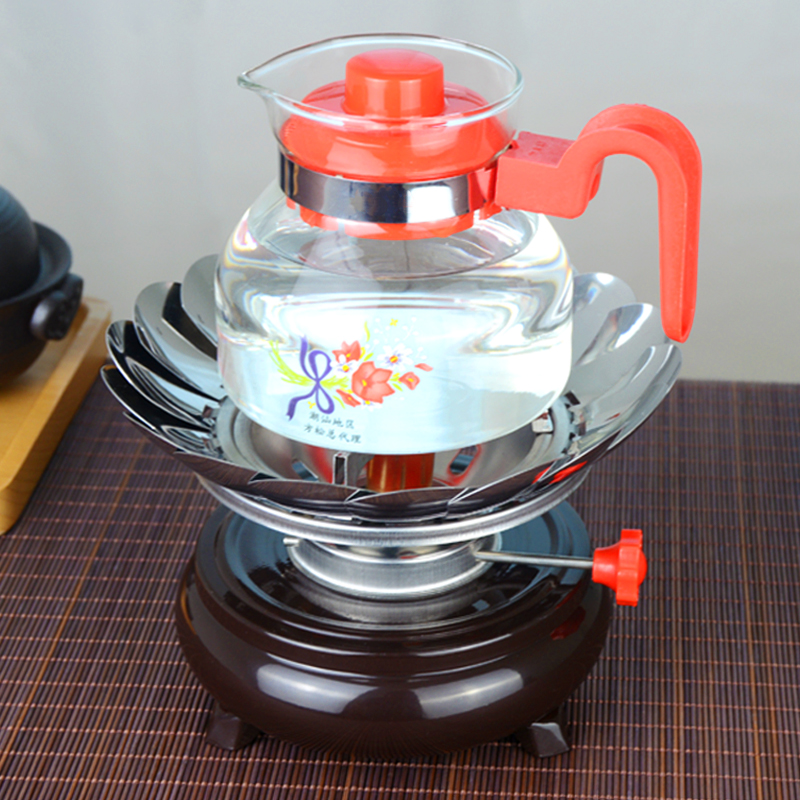 户外茶炉中式茶具旅游小茶炉野外车载防风酒精茶炉液体酒精炉