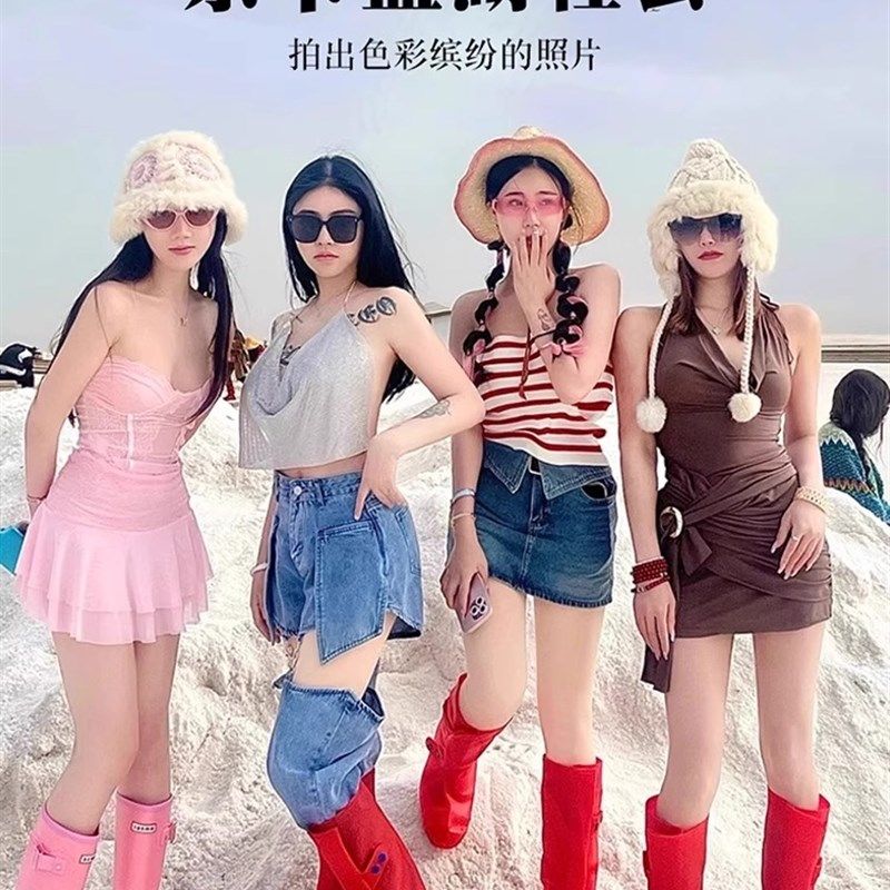 茶卡盐湖鞋套防水防滑反覆使用男女沙漠外穿高筒脚套加长厚雨鞋靴,居家日用,鞋套,淘宝优惠券,粉丝福利购,淘宝优惠卷