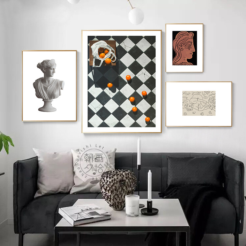 欧式高档复古客厅装饰画小众艺术餐厅壁画组合沙发背景墙卧室挂画,家居饰品,现代装饰画,淘宝优惠券,粉丝福利购,淘宝优惠卷