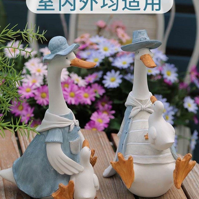 户外花园装饰鸭子摆件可爱情侣动物装饰品客厅阳台桌面布置,家居饰品,户外/庭院摆件,淘宝优惠券,粉丝福利购,淘宝优惠卷