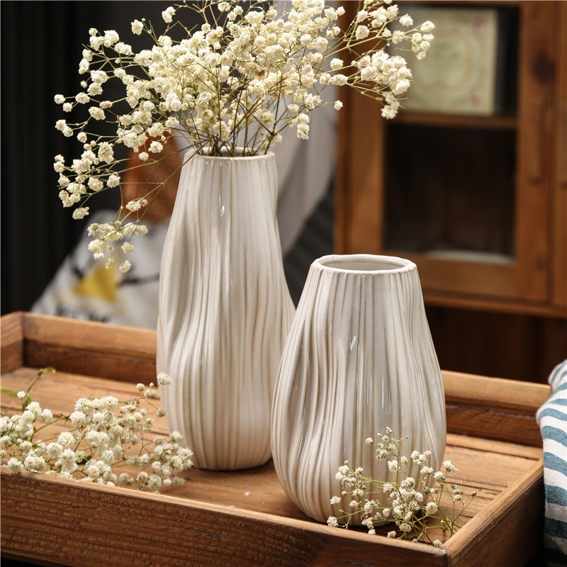 做旧艺术陶瓷中复古干养花瓶客厅装饰电视柜轻奢插花摆件