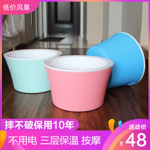 泡脚桶保温家用双人过小腿塑料冬季洗脚盆加厚不插电足浴