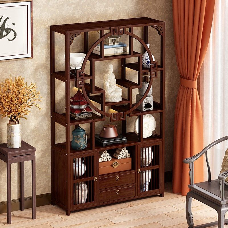 家用陈列架茶叶收纳柜茶具新中式博古架非实木多宝阁古董架,住宅家具,搁板/置物架/家用陈列架,淘宝优惠券,粉丝福利购,淘宝优惠卷