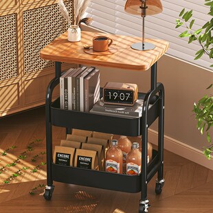 中古小推车零食落地移动小桌子茶几客厅沙发边几卧室床头柜